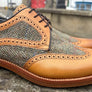 Barker Dowd - Cedar Calf With Green Harris Tweed UK 9 / 10