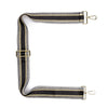 Elie Beaumont Crossbody Strap    Black/ Gold Metallic strap