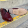 Cheaney Hoxton - Burgundy Hatched Grain UK 7.5