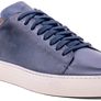 Barker Paisley Sneaker - Navy Hand Painted