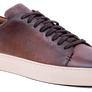 Barker Paisley Sneaker - Chestnut Hand Painted