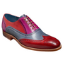 Barker Valiant Multi - Red / Grey / Purple Hand Painted