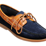 Barker Wallis - Navy Blue Suede / Cedar Collar