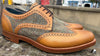 Barker Dowd - Cedar Calf With Green Harris Tweed UK 9 / 10