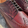 Cheaney Hoxton - Burgundy Hatched Grain UK 7.5