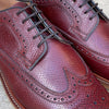 Cheaney Hoxton - Burgundy Hatched Grain UK 7.5