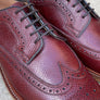 Cheaney Hoxton - Burgundy Hatched Grain UK 7.5