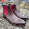 Barker Hopper - Dark Walnut Calf / Burgundy Elastic