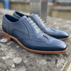 Barker Spencer Navy / Grey Handpainted / UK 10 G