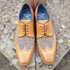 Barker Jackson - Cedar Calf / Green Harris Tweed UK 8.5