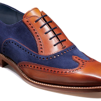 Spencer Antique Rosewood/ Navy Suede
