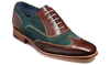 Spencer in Walnut Calf and Green Suede