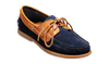 Barker Wallis - Navy Blue Suede / Cedar Collar